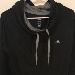 Black adidas cowl neck hoodie